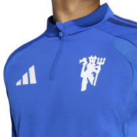 adidas Manchester United Europees Trainingspak 1/4-Zip 2026-2027 Donkerblauw Wit