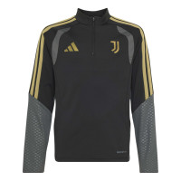 adidas Juventus Europees Trainingstrui 1/4-Zip 2026-2027 Kids Zwart Grijs Goud