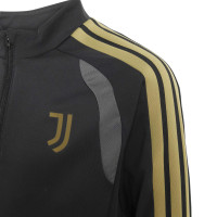 adidas Juventus Europees Trainingspak 1/4-Zip 2026-2027 Kids Zwart Grijs Goud
