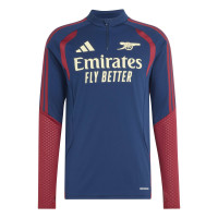 Maillot d'entraînement européen adidas Arsenal 1/4-Zip 2026-2027 bleu foncé rouge jaune clair