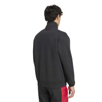 adidas Manchester United EQT Trainingstrui 1/4-Zip Zwart Rood Wit