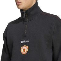 adidas Manchester United EQT Trainingspak 1/4-Zip Zwart Rood Wit