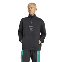 adidas Liverpool EQT Trainingspak 1/4-Zip Zwart Wit Donkergroen