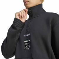 adidas Liverpool EQT Trainingspak 1/4-Zip Zwart Wit Donkergroen