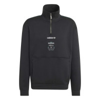Haut d'entraînement adidas Liverpool EQT à fermeture éclair 1/4, noir et blanc
