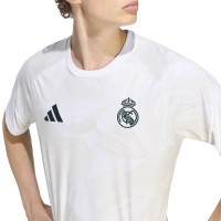 Maillot d'entraînement d'avant-match adidas Real Madrid 2026-2027 blanc noir