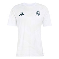 Maillot d'entraînement d'avant-match adidas Real Madrid 2026-2027 blanc noir