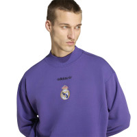 Pull adidas Real Madrid EQT Crew Violet Noir