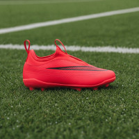 Nike Mercurial Vapor 17 Club Flex Gazon Naturel Artificiel Chaussures de Foot en Salle (MG) Enfants Rouge Vif Noir Doré