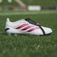 adidas Predator League FT Gazon Naturel Chaussures de Foot (FG) Enfants Blanc Noir Rose