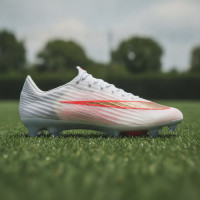 Nike Zoom Mercurial Superfly 11 Elite Gazon Naturel Chaussures de Foot (FG) Blanc Rouge Vif Doré