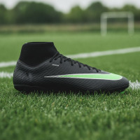 Nike Mercurial Superfly 11 Academy Gazon Naturel Artificiel Chaussures de Foot (MG) Noir Vert Vif Gris Argenté