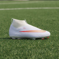 Nike Zoom Mercurial Superfly 11 Academy Gazon Naturel Artificiel Chaussures de Foot (MG) Enfants Blanc Rouge Vif Doré