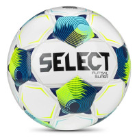 Select Futsal Super V26 Ballon de Foot Futsal Taille 4 Blanc Bleu Jaune Vif