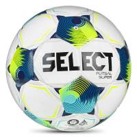 Select Futsal Super V26 Ballon de Foot Futsal Taille 4 Blanc Bleu Jaune Vif