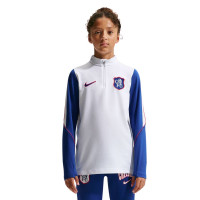 Nike Chelsea Strike Trainingspak 1/4-Zip 2026-2027 Kids Wit Blauw