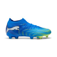 PUMA Future 9 Ultimate Gazon Naturel Chaussures de Foot (FG) Bleu Bleu Lumineux Lime