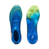 PUMA Future 9 Ultimate Gazon Naturel Chaussures de Foot (FG) Bleu Bleu Lumineux Lime