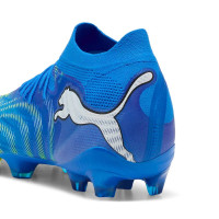 PUMA Future 9 Ultimate Gazon Naturel Chaussures de Foot (FG) Bleu Bleu Lumineux Lime