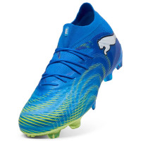 PUMA Future 9 Ultimate Gazon Naturel Chaussures de Foot (FG) Bleu Bleu Lumineux Lime