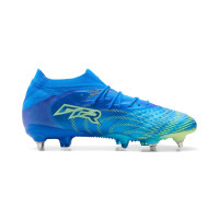 PUMA Future 9 Ultimate Crampons Vissés Chaussures de Foot (SG) Bleu Bleu Lumineux Lime