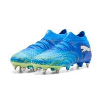PUMA Future 9 Ultimate Crampons Vissés Chaussures de Foot (SG) Bleu Bleu Lumineux Lime