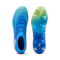 PUMA Future 9 Ultimate Crampons Vissés Chaussures de Foot (SG) Bleu Bleu Lumineux Lime