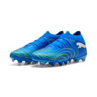 PUMA Future 9 Pro Gras / Kunstgras Voetbalschoenen (MG) Blauw Luminous Blue Lime