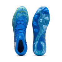 PUMA Future 9 Pro Gras / Kunstgras Voetbalschoenen (MG) Blauw Luminous Blue Lime