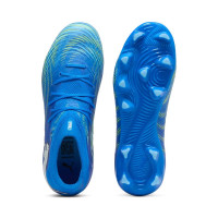 PUMA Future 9 Pro Gras / Kunstgras Voetbalschoenen (MG) Kids Blauw Luminous Blue Lime