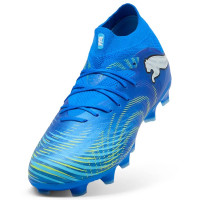 PUMA Future 9 Pro Gras / Kunstgras Voetbalschoenen (MG) Kids Blauw Luminous Blue Lime