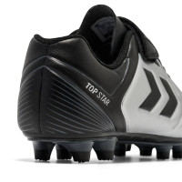 hummel TOP STAR VC 2.0 Gras Voetbalschoenen (FG) Kids Zilver Zwart