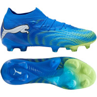 PUMA Future 9 Ultimate Gazon Naturel Chaussures de Foot (FG) Bleu Bleu Lumineux Lime