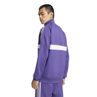 Survêtement adidas Real Madrid Originals entièrement zippé violet, blanc, orange