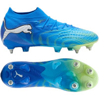 PUMA Future 9 Ultimate Crampons Vissés Chaussures de Foot (SG) Bleu Bleu Lumineux Lime