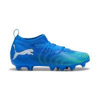 PUMA Future 9 Match Gras / Kunstgras Voetbalschoenen (MG) Kids Blauw Luminous Blue Lime