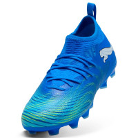 PUMA Future 9 Match Gras / Kunstgras Voetbalschoenen (MG) Kids Blauw Luminous Blue Lime