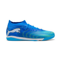 PUMA Future 9 Match Chaussures de Foot en Salle (IN) Bleu Bleu Lumineux Lime
