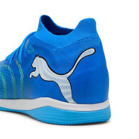 PUMA Future 9 Match Chaussures de Foot en Salle (IN) Bleu Bleu Lumineux Lime