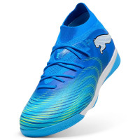 PUMA Future 9 Match Chaussures de Foot en Salle (IN) Bleu Bleu Lumineux Lime