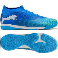 PUMA Future 9 Match Chaussures de Foot en Salle (IN) Bleu Bleu Lumineux Lime