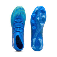 PUMA Future 9 Match Gras / Kunstgras Voetbalschoenen (MG) Blauw Luminous Blue Lime