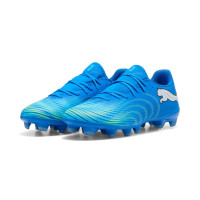PUMA Future 9 Play Gras / Kunstgras Voetbalschoenen (MG) Blauw Luminous Blue Lime