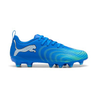 PUMA Future 9 Play Gazon Naturel / Artificiel Chaussures de Foot (MG) Enfants Bleu Bleu Lumineux Lime