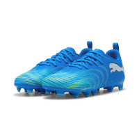 PUMA Future 9 Play Gazon Naturel / Artificiel Chaussures de Foot (MG) Enfants Bleu Bleu Lumineux Lime