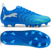 PUMA Future 9 Play Gazon Naturel / Artificiel Chaussures de Foot (MG) Enfants Bleu Bleu Lumineux Lime