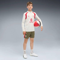 Haut d'entraînement PUMA AC Milan 1/4-Zip 2026-2027 pour Enfants gris clair rouge