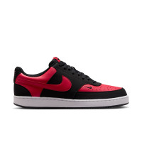 Nike Court Vision Low Baskets Noir Rouge Rouge Blanc