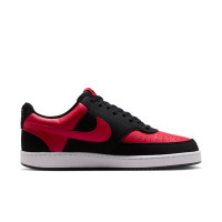 Nike Court Vision Low Baskets Noir Rouge Rouge Blanc