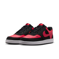 Nike Court Vision Low Baskets Noir Rouge Rouge Blanc